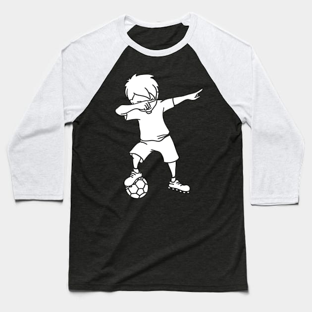 'Dabbing Soccer Boy' Cool Balls Gift Baseball T-Shirt by ourwackyhome